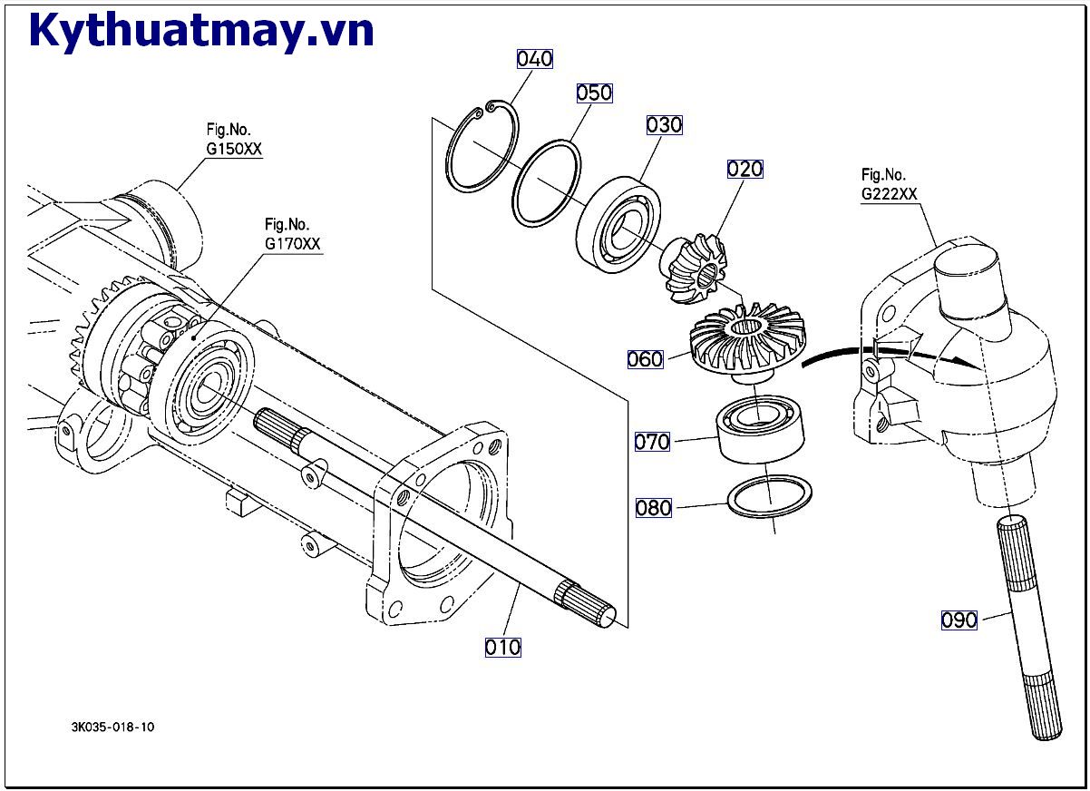 Trục truyền động vi sai bên trái